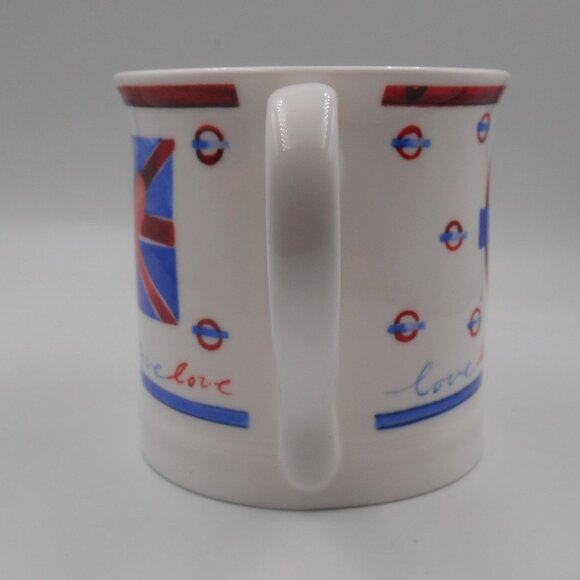 ROSE OF ENGLAND ORIGINAL DESIGN MUG COFFEE CUP FLAG LOVE HEART FINE BONE CHINA - Picture 8 of 9